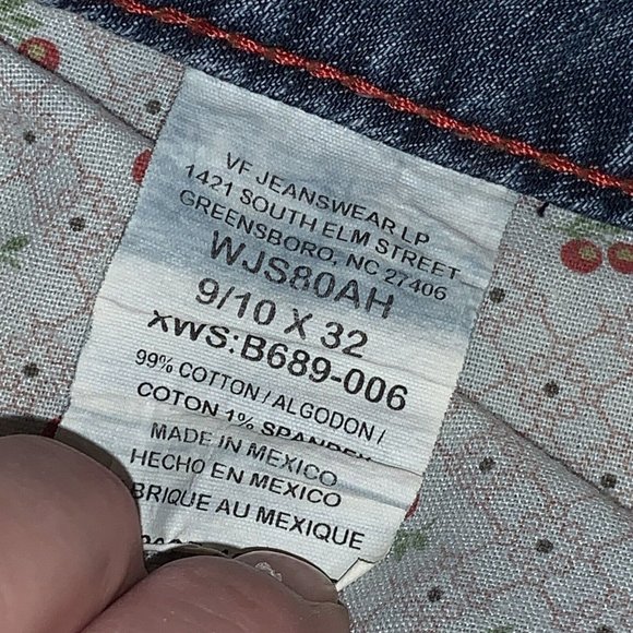 VF Jeanswear 20X Denim Blue Jean Size 9/10 x 32 Horse/Horseshoe On Back Pocket - Picture 12 of 15